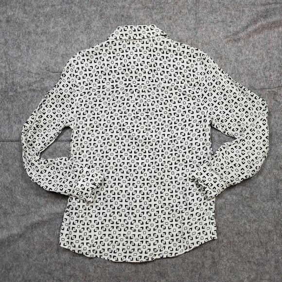 M&S Pure Linen Top Womens US 2 Button Long Sleeve Beach Lightweight Lagenlook - Picture 5 of 9